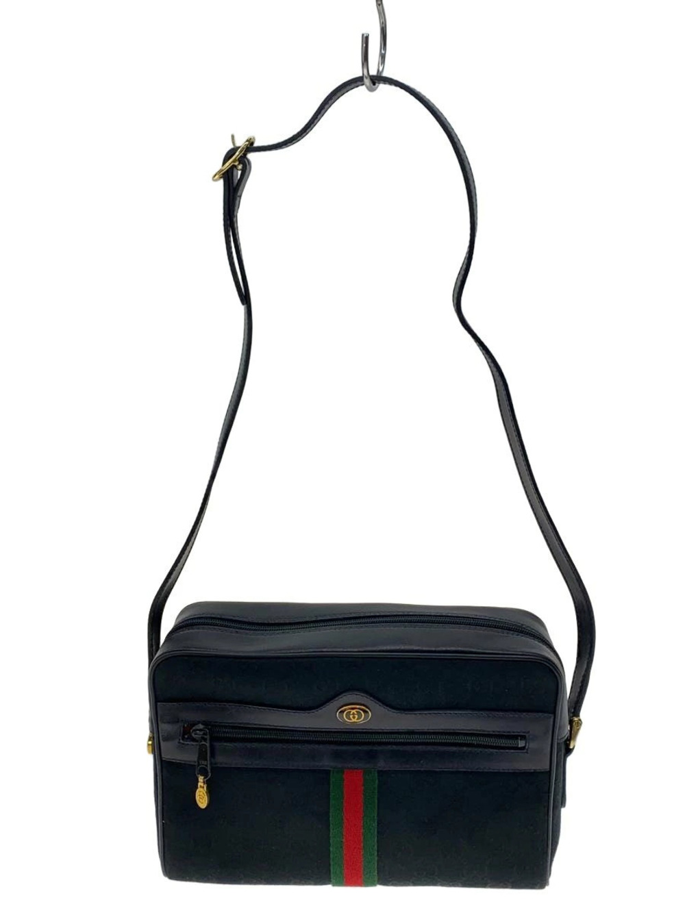 Gucci Black Sherry Line Ophidia leather camera crossbody bag Web